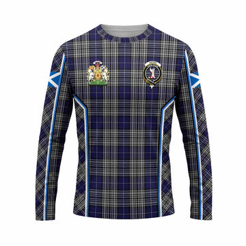 Napier Tartan Crest Long Sleeve T-Shirt Scotland Coat of Arm Flag Style - Tartan Vibes Clothing
