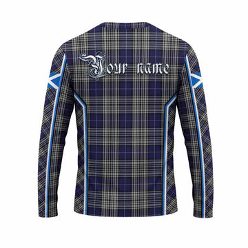 Napier Tartan Crest Long Sleeve T-Shirt Scotland Coat of Arm Flag Style - Tartan Vibes Clothing