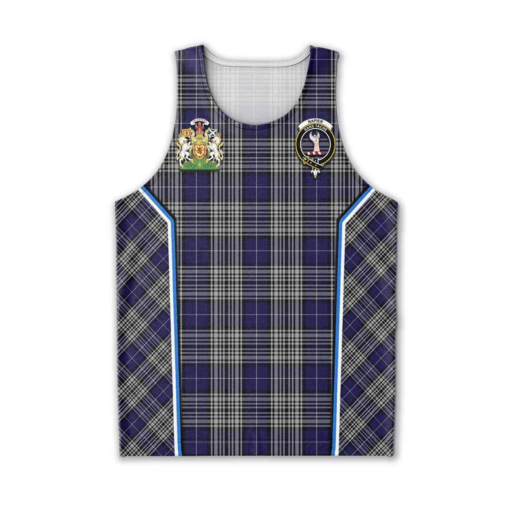Napier Tartan Crest Men Tank Top Scotland Coat of Arm Flag Style - Tartan Vibes Clothing