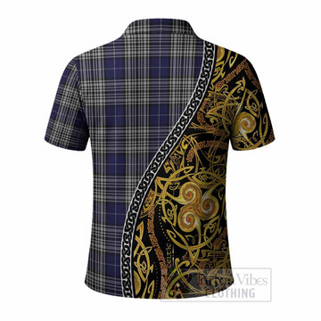 Napier Tartan Crest Polo Shirt Celtic Knot and Triple Trickle Spiral Symbols