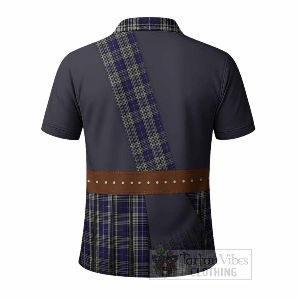 Napier Tartan Crest Polo Shirt Kilt Costume Style
