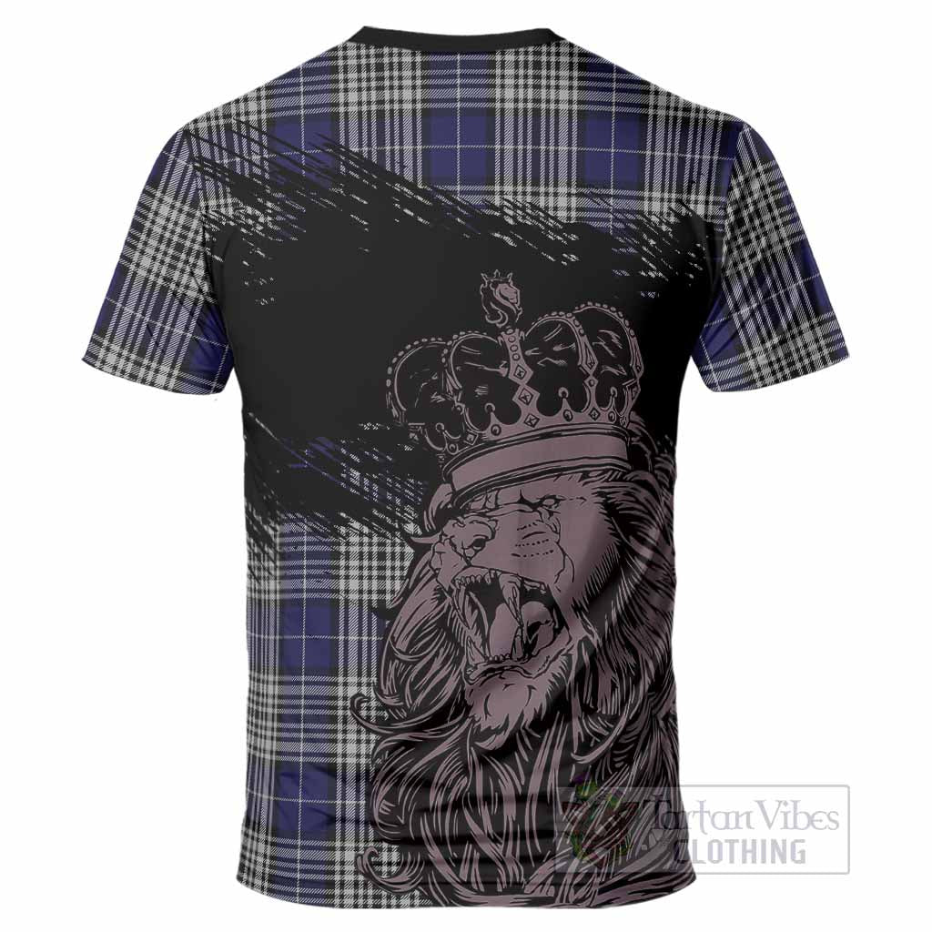 Napier Tartan Crest T-Shirt Crowned Lion Heritage Style