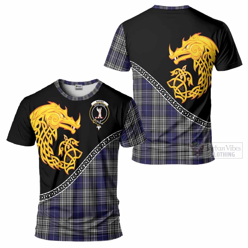 Napier Tartan Crest T-Shirt Legendary Dragon Knot Half Style