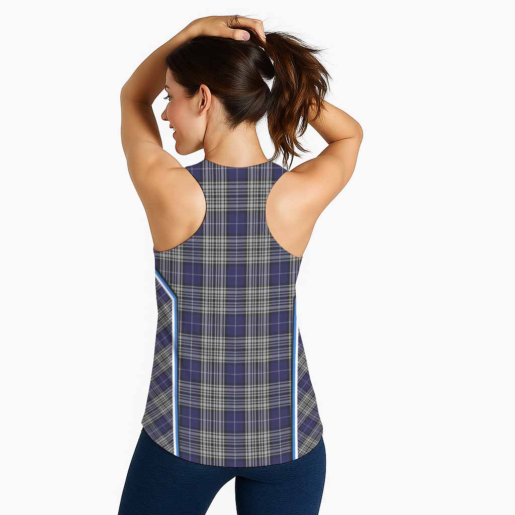Napier Tartan Crest Women Racerback Tanks Scotland Coat of Arm Flag Style - Tartan Vibes Clothing