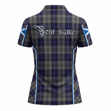 Napier Tartan Crest Women's Polo Shirt Scotland Coat of Arm Flag Style