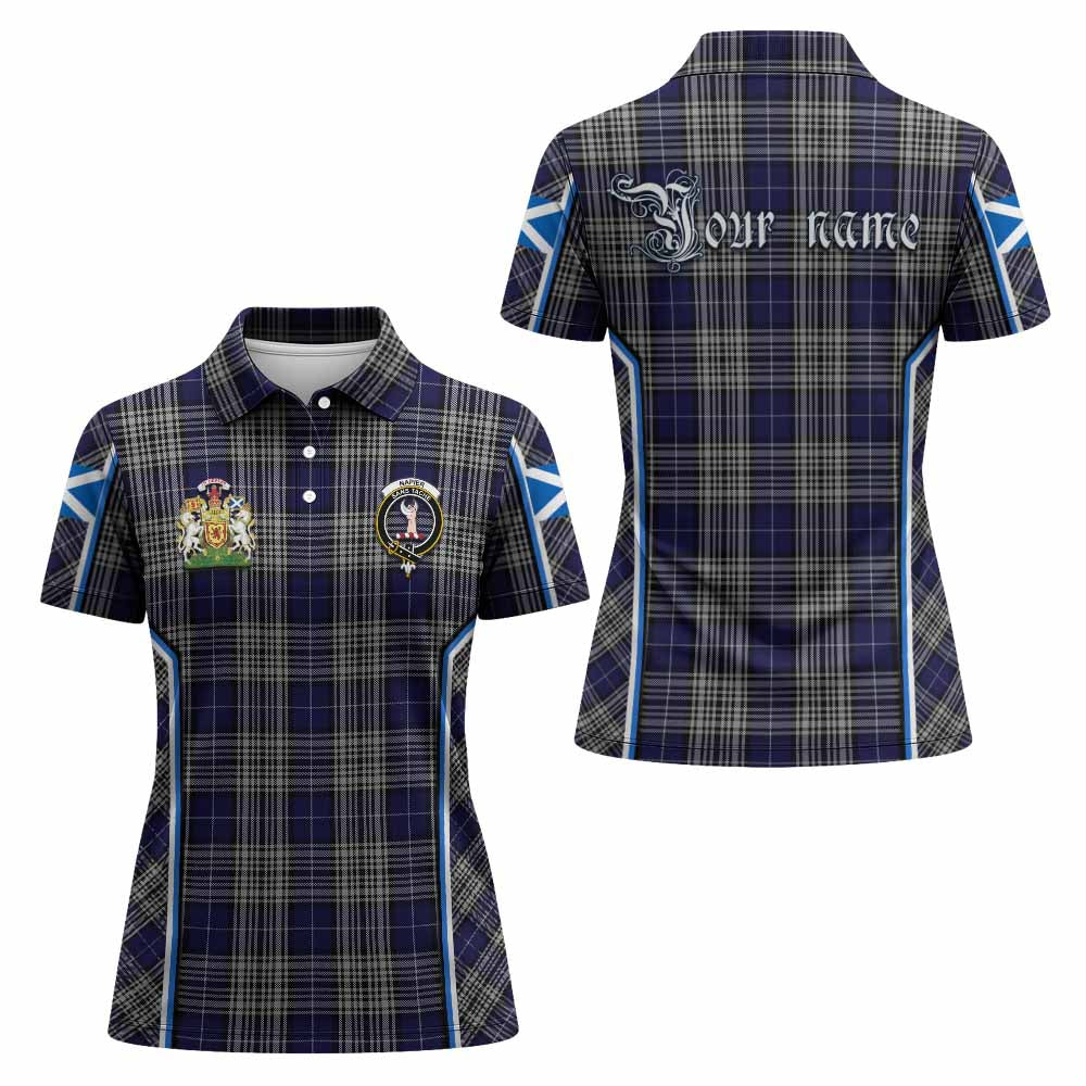 Napier Tartan Crest Women's Polo Shirt Scotland Coat of Arm Flag Style - Tartan Vibes Clothing