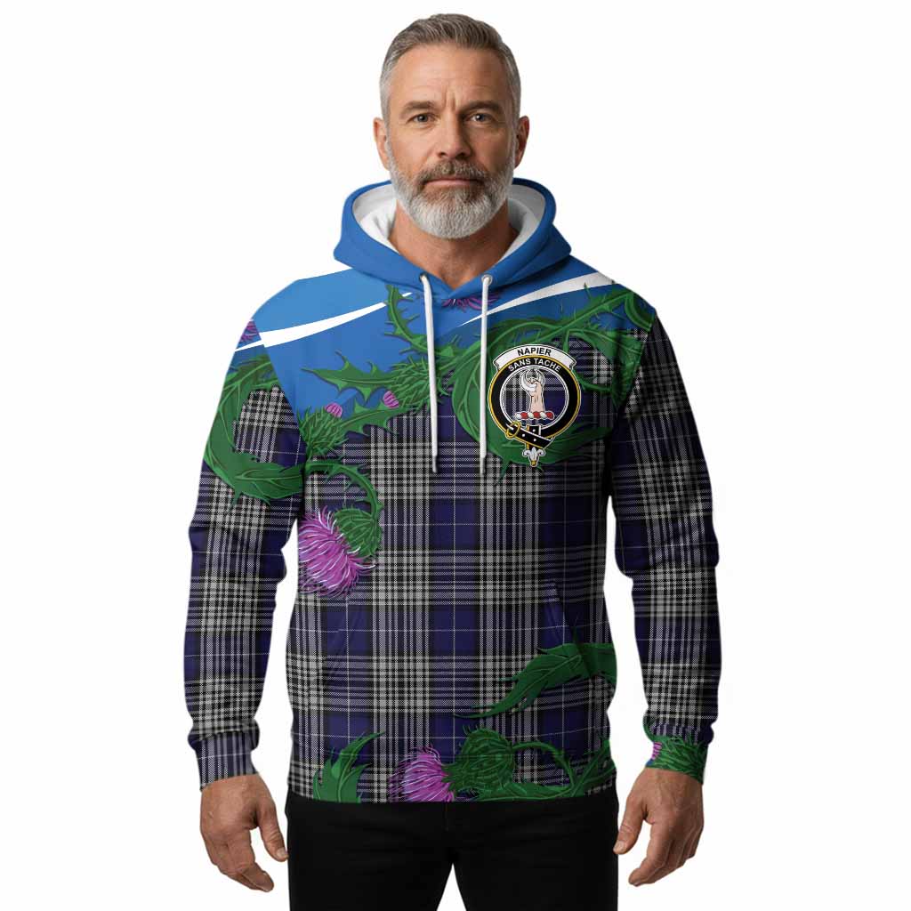 Napier Tartan Family Crest Hoodie Thistle in Minimalism