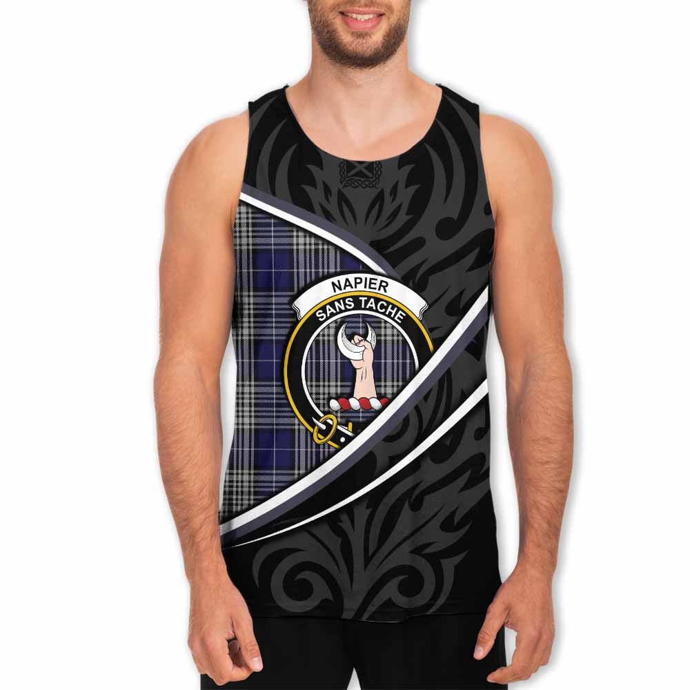 Napier Tartan Family Crest Men Tank Top Celtic Scottish Thistle Floral - Tartan Vibes Clothing