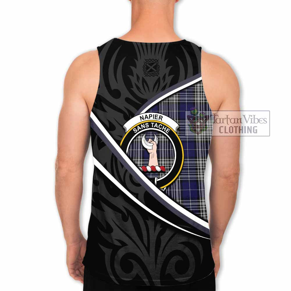 Napier Tartan Family Crest Men Tank Top Celtic Scottish Thistle Floral - Tartan Vibes Clothing