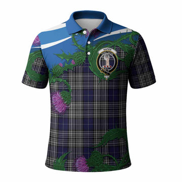 Napier Tartan Family Crest Polo Shirt Thistle in Minimalism