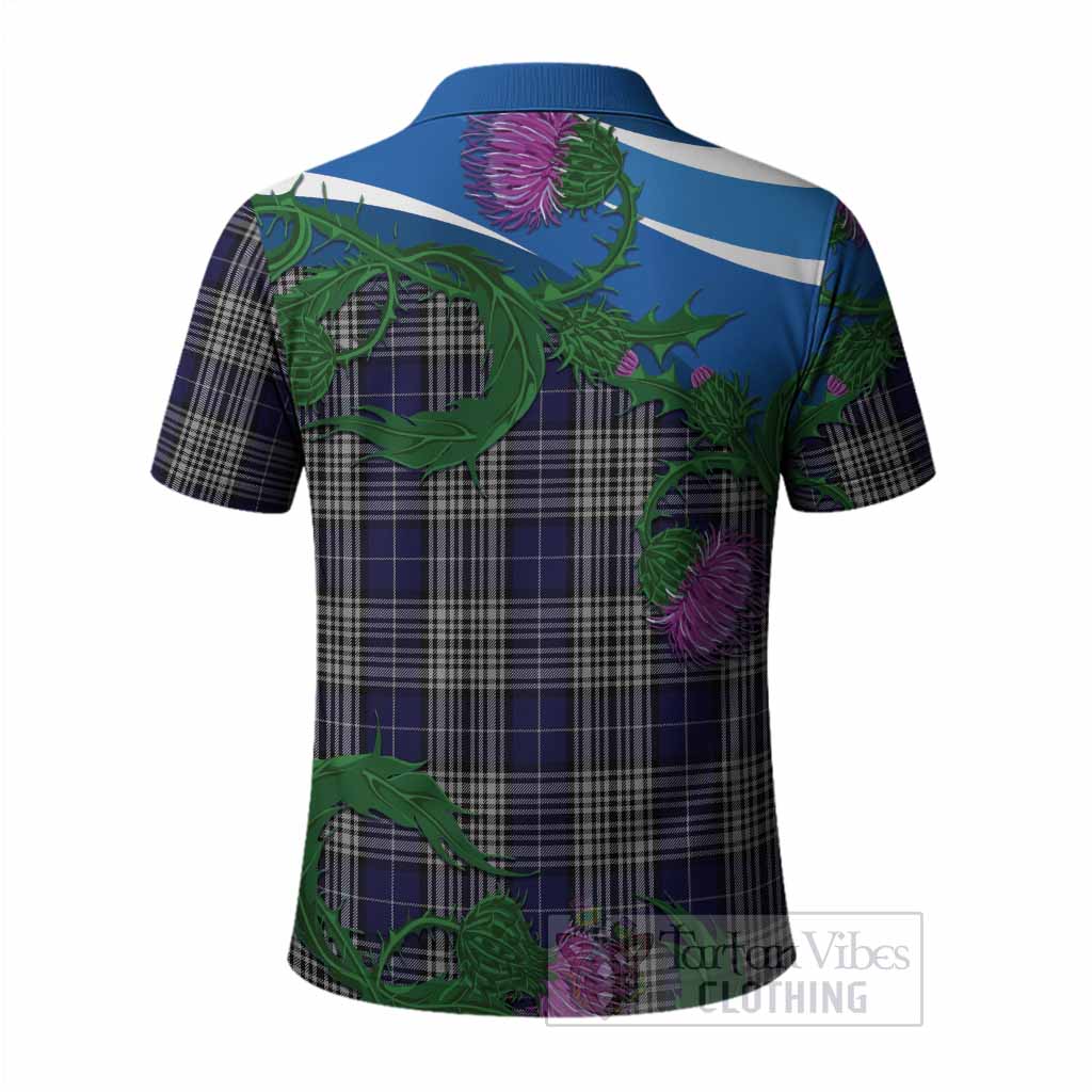 Napier Tartan Family Crest Polo Shirt Thistle in Minimalism