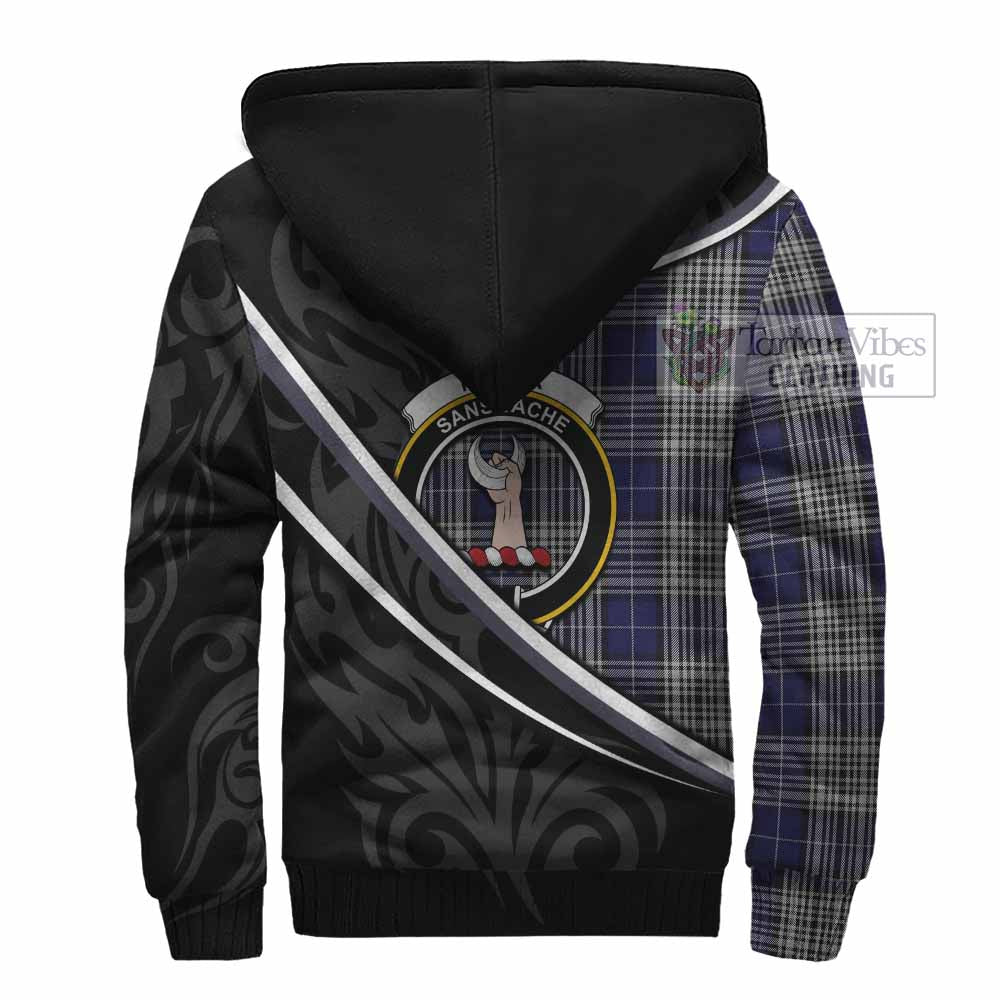 Napier Tartan Family Crest Sherpa Hoodie Celtic Scottish Thistle Floral - Tartan Vibes Clothing