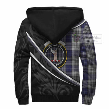 Napier Tartan Family Crest Sherpa Hoodie Celtic Scottish Thistle Floral