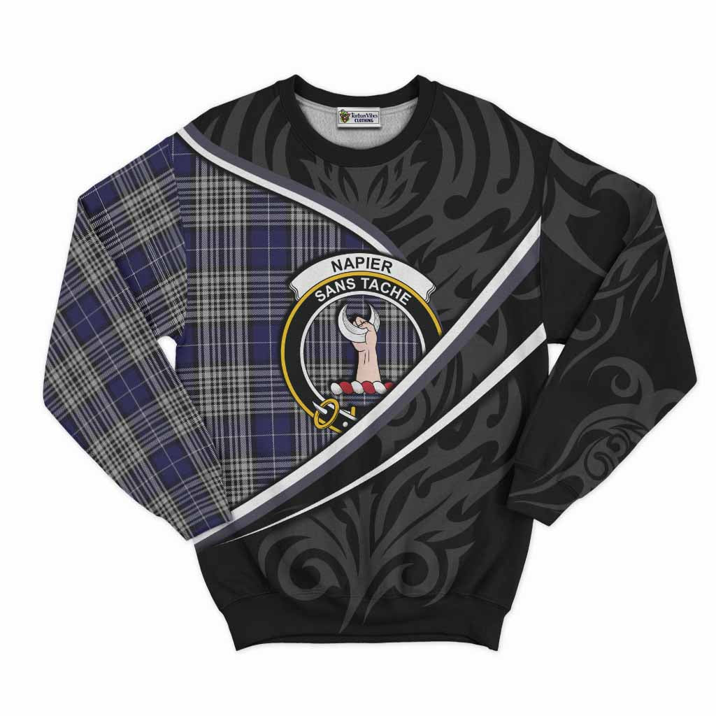 Napier Tartan Family Crest Sweatshirt Celtic Scottish Thistle Floral - Tartan Vibes Clothing