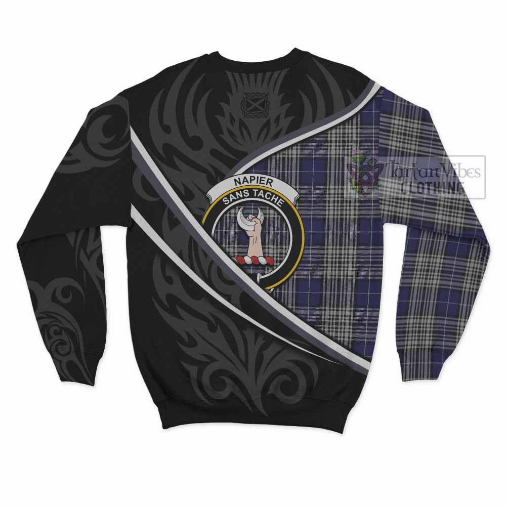 Napier Tartan Family Crest Sweatshirt Celtic Scottish Thistle Floral - Tartan Vibes Clothing