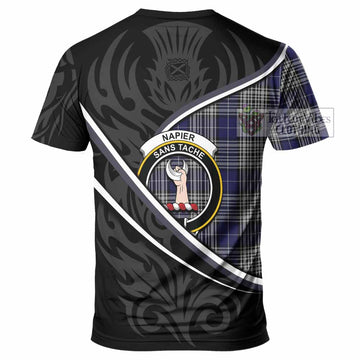 Napier Tartan Family Crest T-shirt Celtic Scottish Thistle Floral - Tartan Vibes Clothing