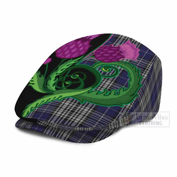 Napier Tartan Flat Cap, Jeff Cap Traditional Scottish Thistle