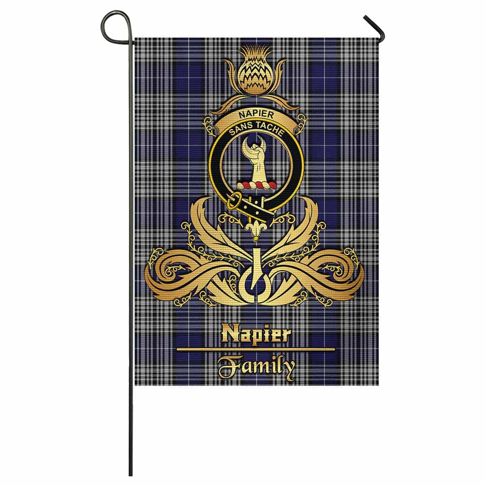 Napier Tartan Garden Flag with Highland Thistle Cherish Family Crest Style - Tartan Vibes Clothing