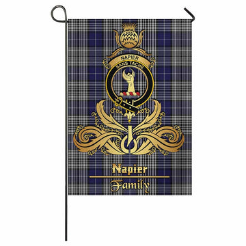 Napier Tartan Garden Flag with Highland Thistle Cherish Family Crest Style