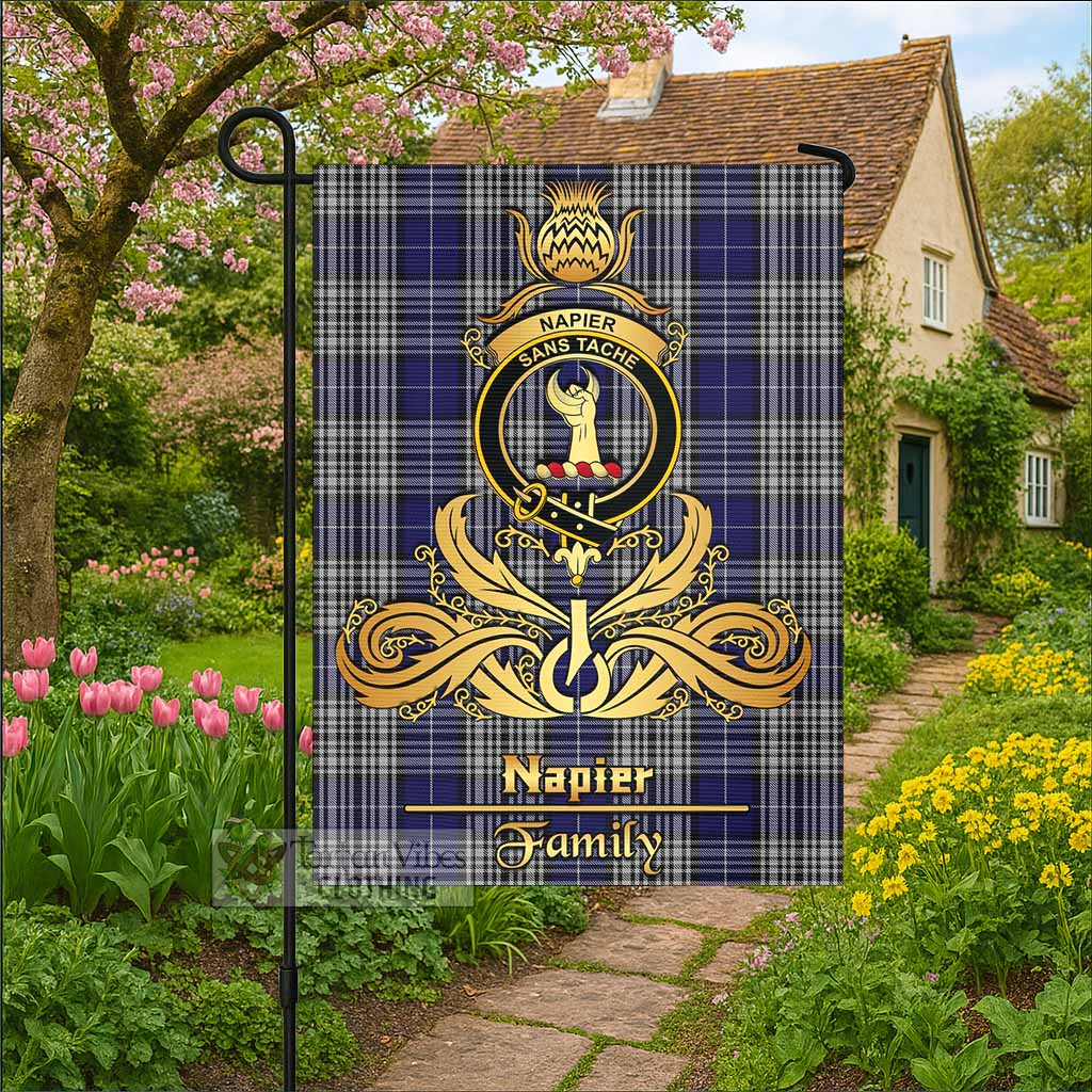 Napier Tartan Garden Flag with Highland Thistle Cherish Family Crest Style - Tartan Vibes Clothing