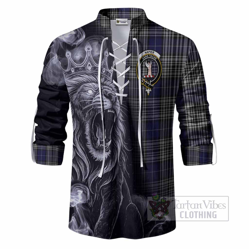 Napier Tartan Ghillie Shirt Roaring Lion Heritage