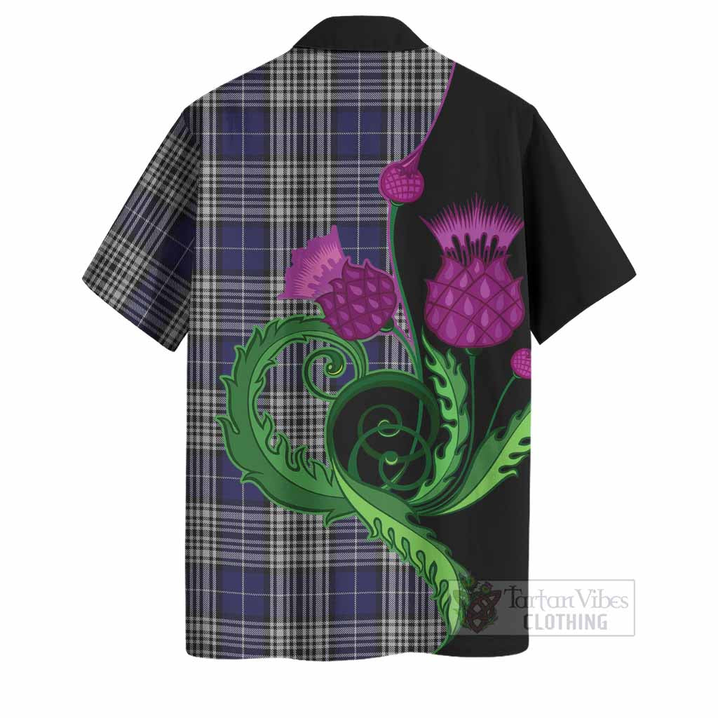Napier Tartan Hawaiian Shirt Traditional Scottish Thistle