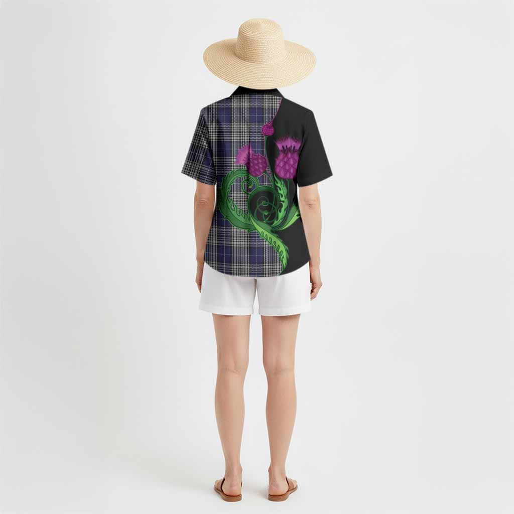 Napier Tartan Hawaiian Shirt Traditional Scottish Thistle