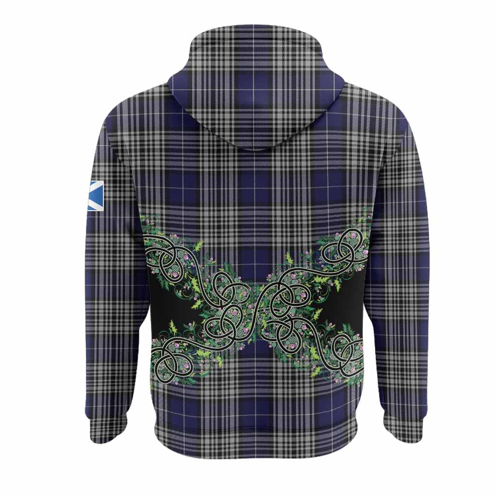 Napier Tartan Hoodie Thistle Scottish Spirit