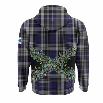 Napier Tartan Hoodie Thistle Scottish Spirit