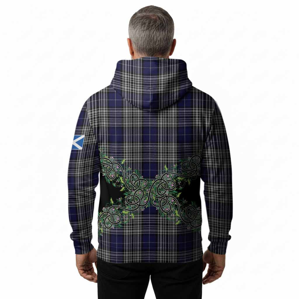 Napier Tartan Hoodie Thistle Scottish Spirit