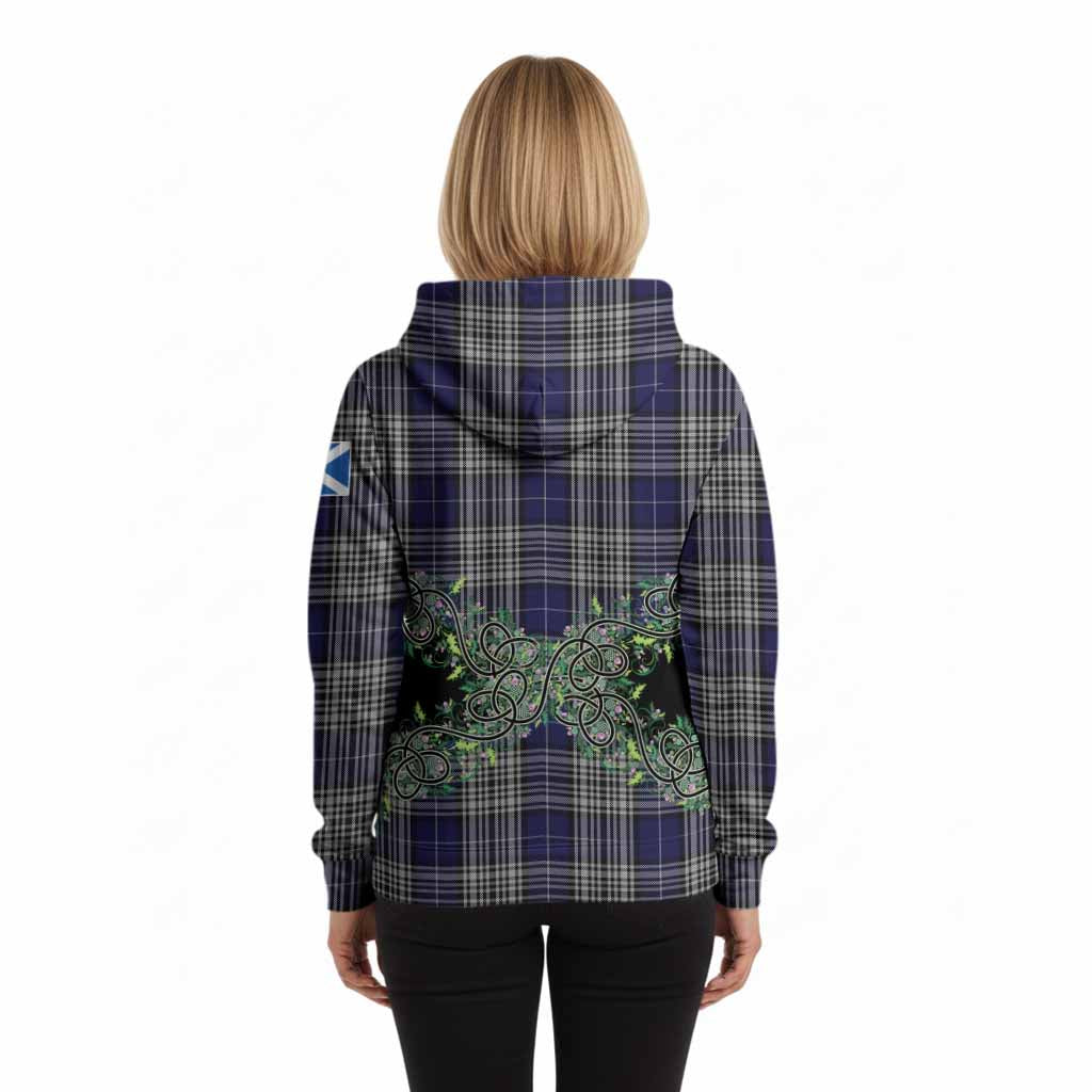 Napier Tartan Hoodie Thistle Scottish Spirit