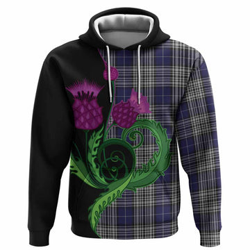 Napier Tartan Hoodie Traditional Scottish Thistle