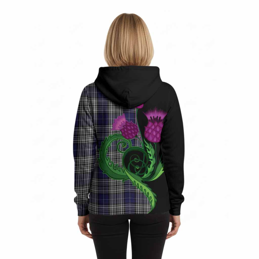 Napier Tartan Hoodie Traditional Scottish Thistle