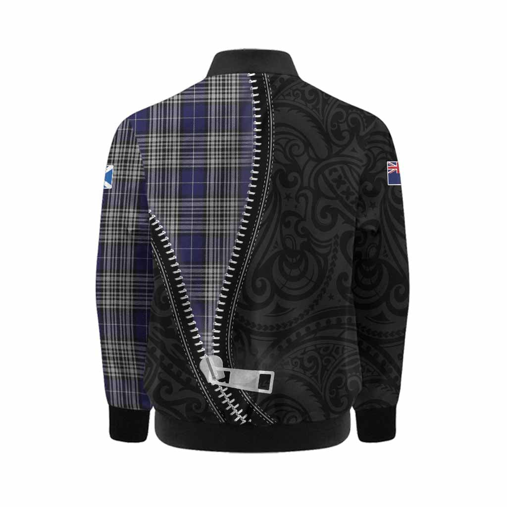 Napier Tartan Kid Bomber Jacket New Zealand Pattern Unique Zipper Stylized