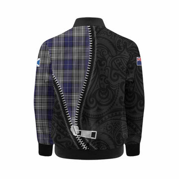 Napier Tartan Kid Bomber Jacket New Zealand Pattern Unique Zipper Stylized