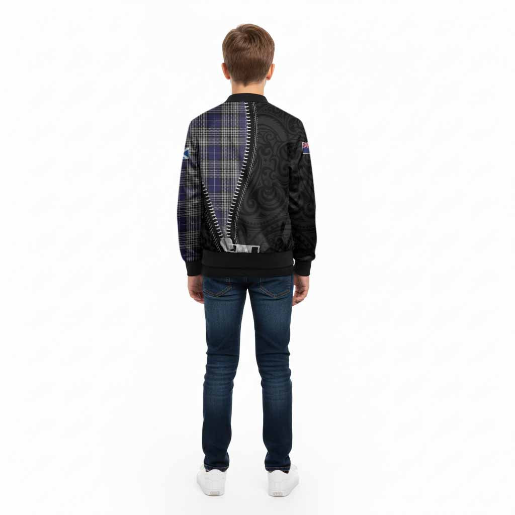 Napier Tartan Kid Bomber Jacket New Zealand Pattern Unique Zipper Stylized