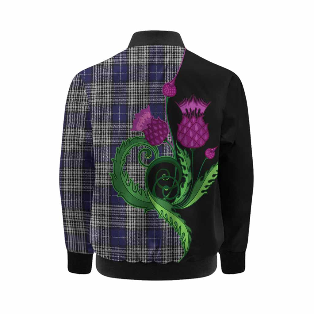 Napier Tartan Kid Bomber Jacket Traditional Scottish Thistle