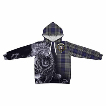 Napier Tartan Kid Hoodie Roaring Lion Heritage