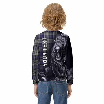 Napier Tartan Kid Knitted Sweatshirt Roaring Lion Heritage