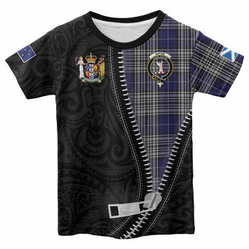 Napier Tartan Kid T-shirt New Zealand Pattern Unique Zipper Stylized