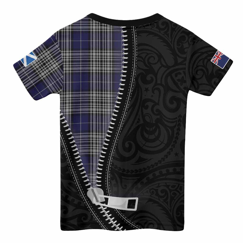 Napier Tartan Kid T-shirt New Zealand Pattern Unique Zipper Stylized