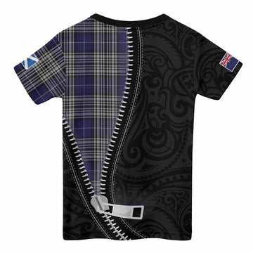 Napier Tartan Kid T-shirt New Zealand Pattern Unique Zipper Stylized