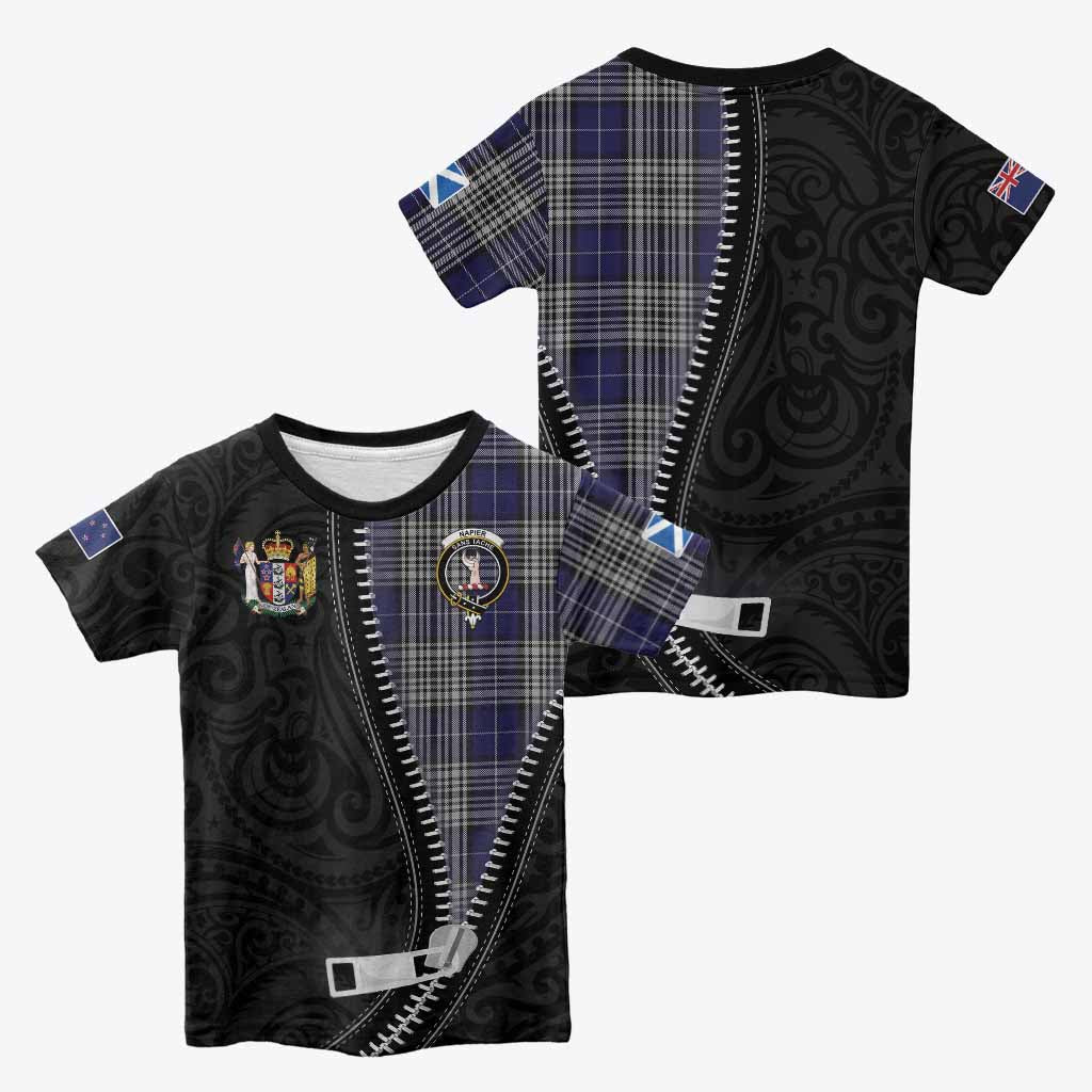 Napier Tartan Kid T-shirt New Zealand Pattern Unique Zipper Stylized