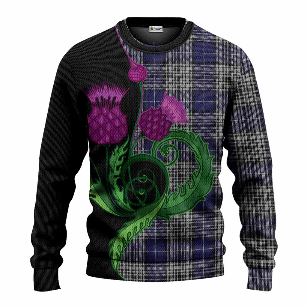 Napier Tartan Knitted Sweater Traditional Scottish Thistle