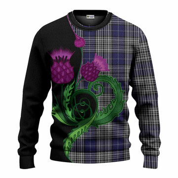 Napier Tartan Knitted Sweater Traditional Scottish Thistle