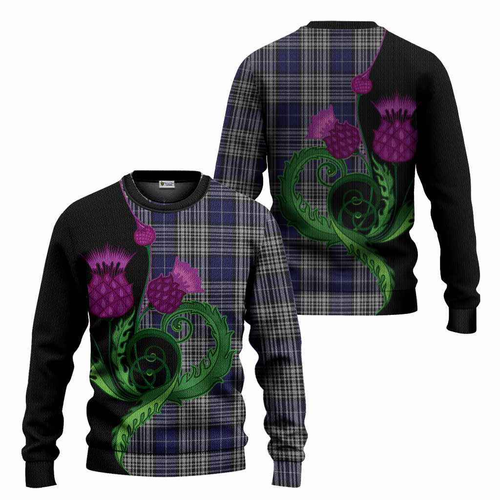 Napier Tartan Knitted Sweater Traditional Scottish Thistle