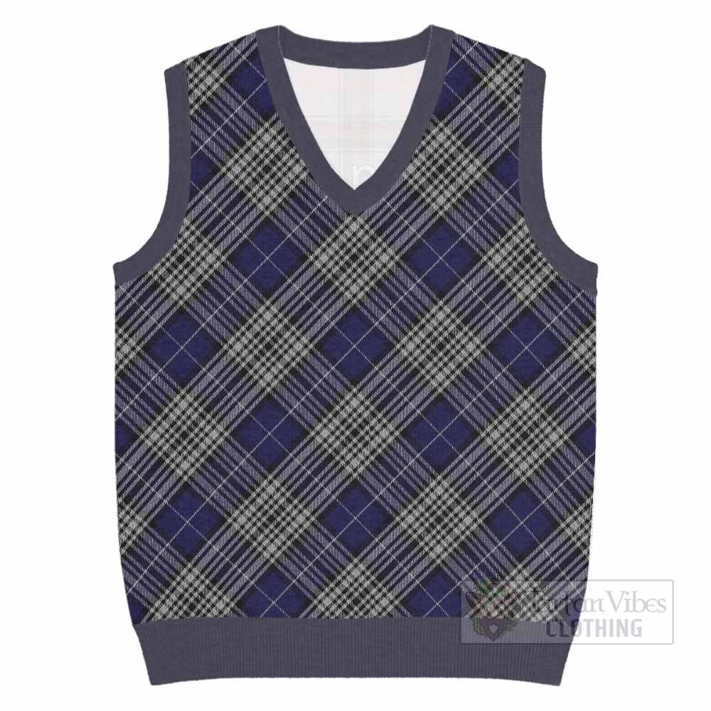 Napier Tartan  Knitted V-Neck Vest Cross Style