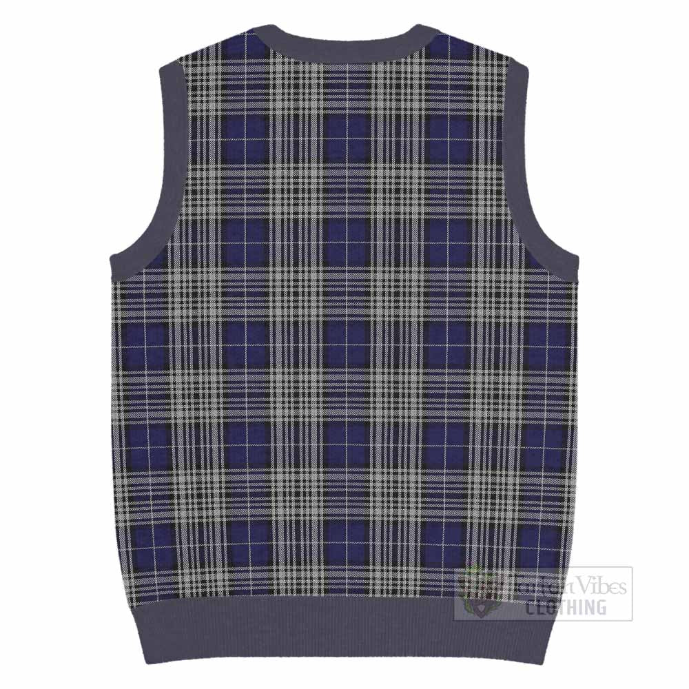 Napier Tartan Knitted V-Neck Vest with Family Crest - Tartan Vibes Clothing