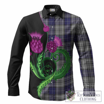 Napier Tartan Long Sleeve Button Shirts Traditional Scottish Thistle