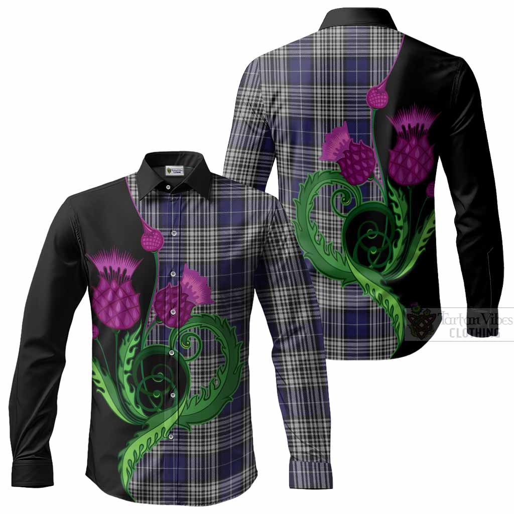 Napier Tartan Long Sleeve Button Shirts Traditional Scottish Thistle